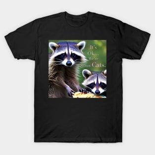 Raccoon Street Cats Stealing Food T-Shirt